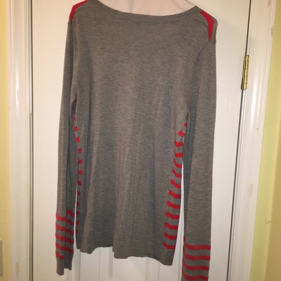 EUC M Tall Gap gray & orange button up cardigan - Picture 4 of 4